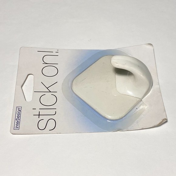 InterDesign STICK ON! 16001 Sa diamond Hook White Self- Adhesive Plastic Utility - Picture 7 of 8